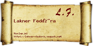 Lakner Fedóra névjegykártya